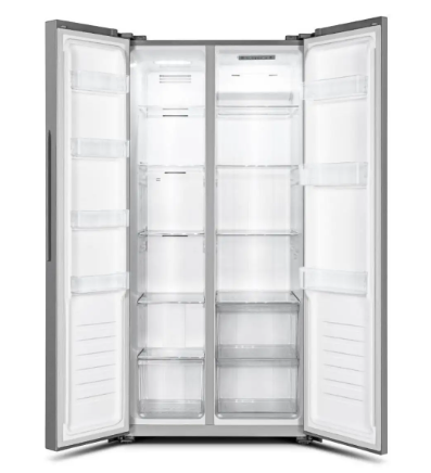 Refrigeradora side by side de 16', Inverter, color gris. Hisense