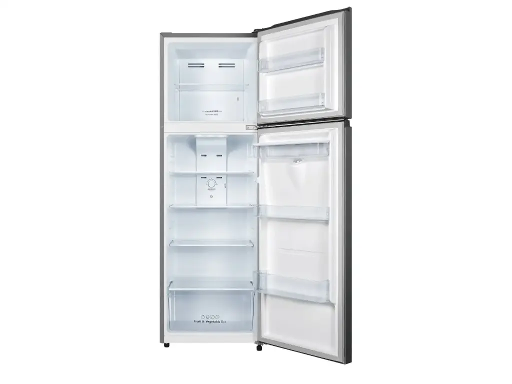 Refrigeradora Hisense top mount 9 pies cúbicos Inverter gris