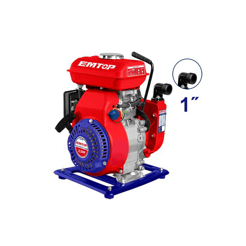 BOMBA DE AGUA, MOTOR A GASOLINA, 2-1-2 HP, TANQUE 1.2 LITROS. MARCA EMTOP