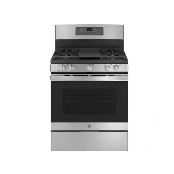 Estufa a gas de 30", con función Air Fry, acabado en acero, General Electric