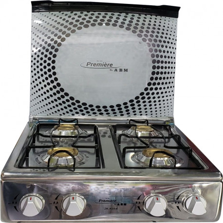 Estufa de Acero inoxidable de mesa de 4 hornillas MARCA PREMIERE BY ABM