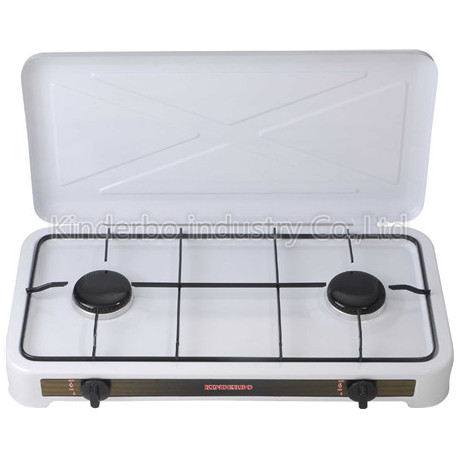 Estufa de mesa de 2 hornillas con tapadera