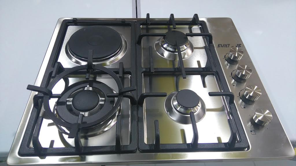 Estufa empotrable de gas 4 hornillas  23 plg BUILT BY JB