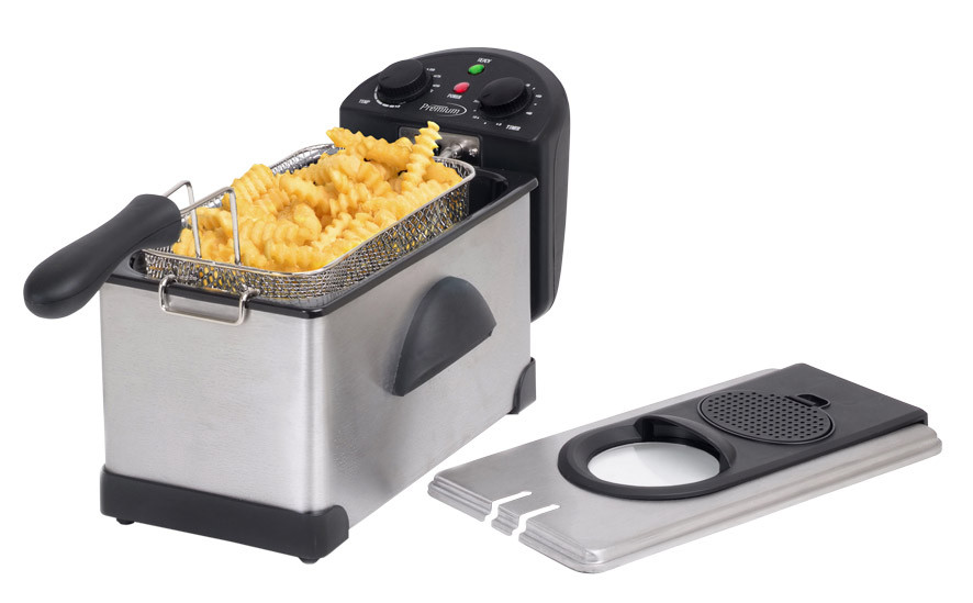 Freidora Electrica de 3 L. en acero inoxidable MARCA PREMIUM