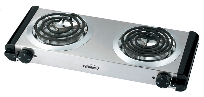 Estufa eléctrica de mesa de 2 hornillas MARCA PREMIUM