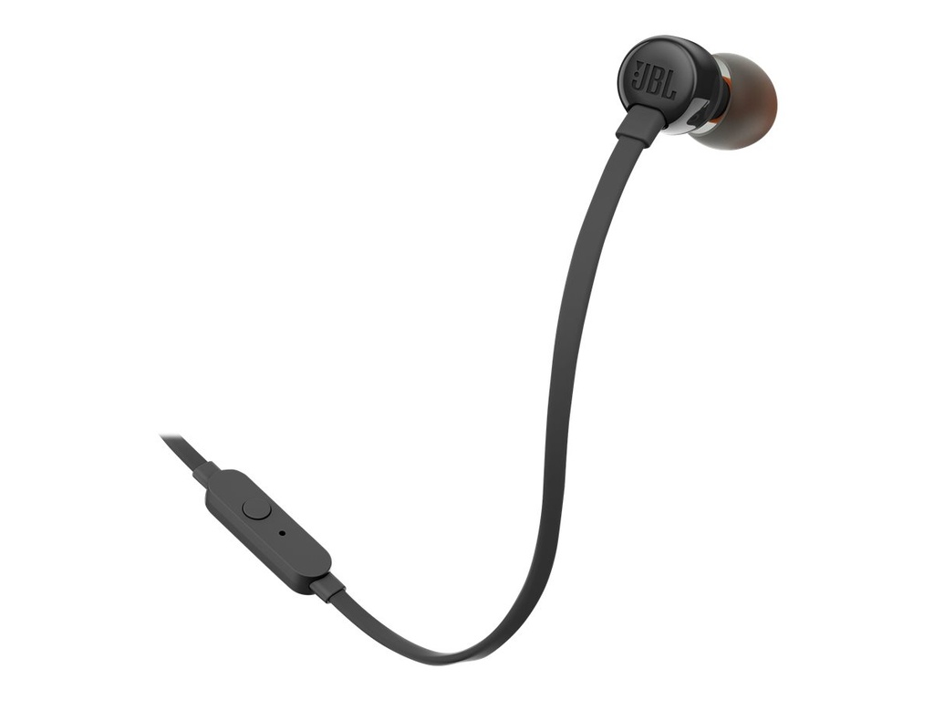 JBL T110 - Auriculares internos con micro - en oreja - cableado - conector de 3,5 mm - negro