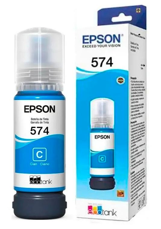 Botella De Tinta EcoTank L8050 L18050 Color Cyan 70ml EPSON