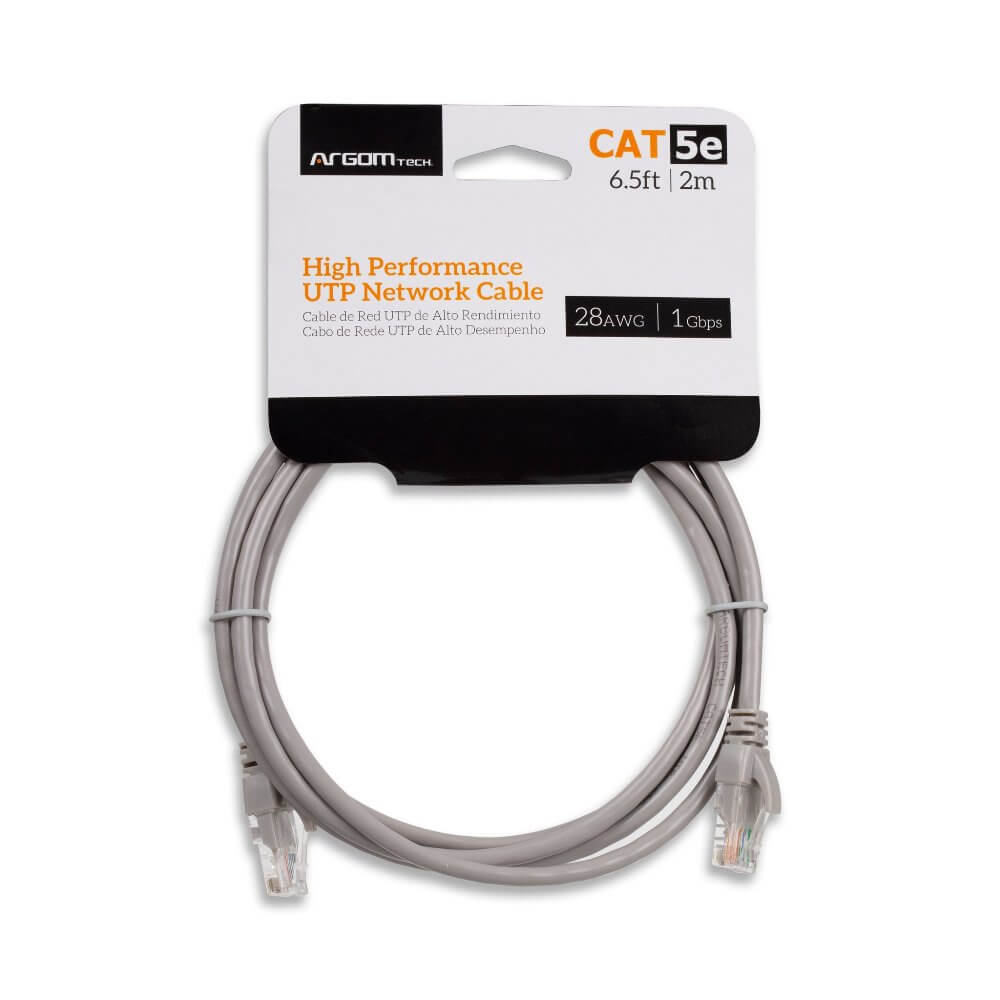 CABLE UTP PACHT CORD CAT5E 6.5F 2M GREY ARGOM