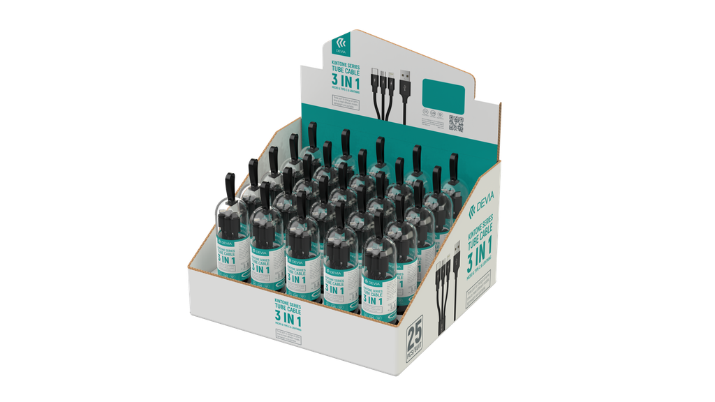 Caja de Cable de carga 3 en 1