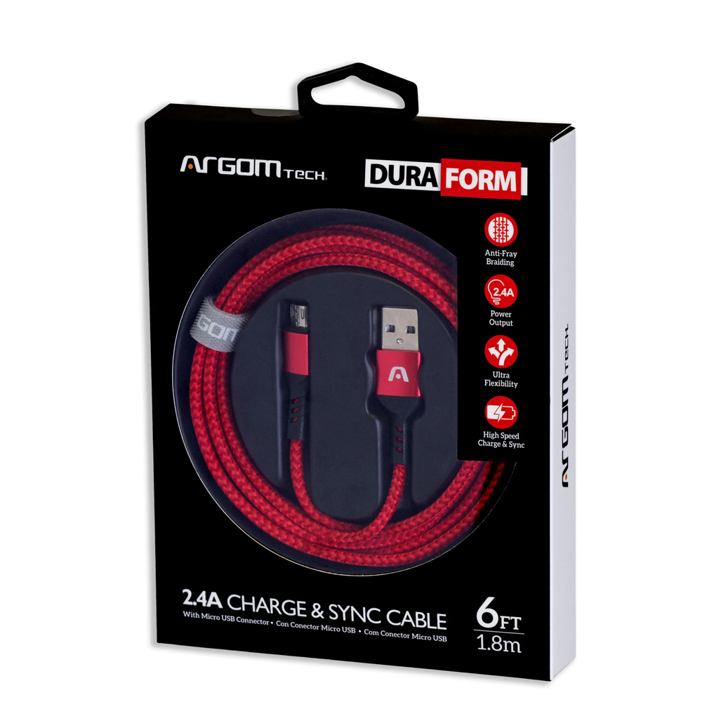 CABLE MICRO USB TO USB NYLON ARGOM