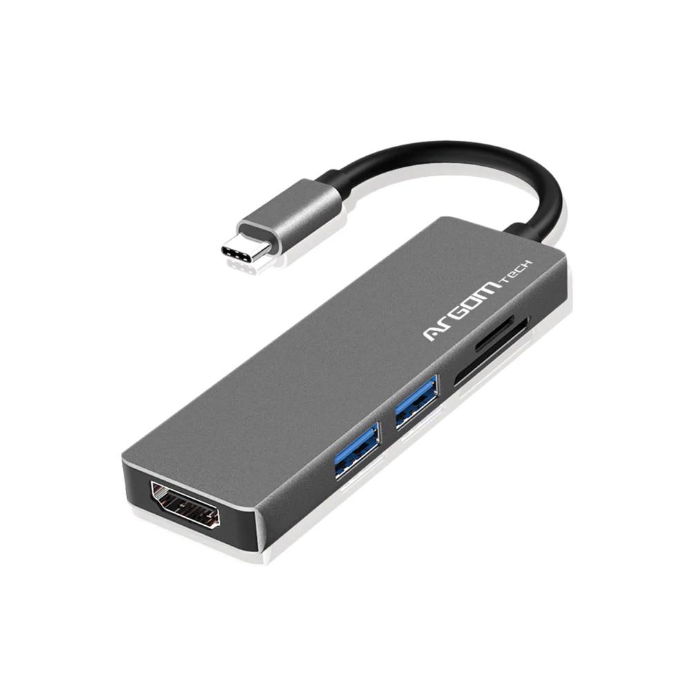 HUB USB ARGOM 5 EN 1 TYPE-C ONE AXESS SD/MICROSD/HDMI/2XUSB