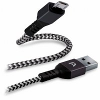 CABLE ARGOM MICRO USB A USB 2.0 1.8METROS TRENZADO NEGRO