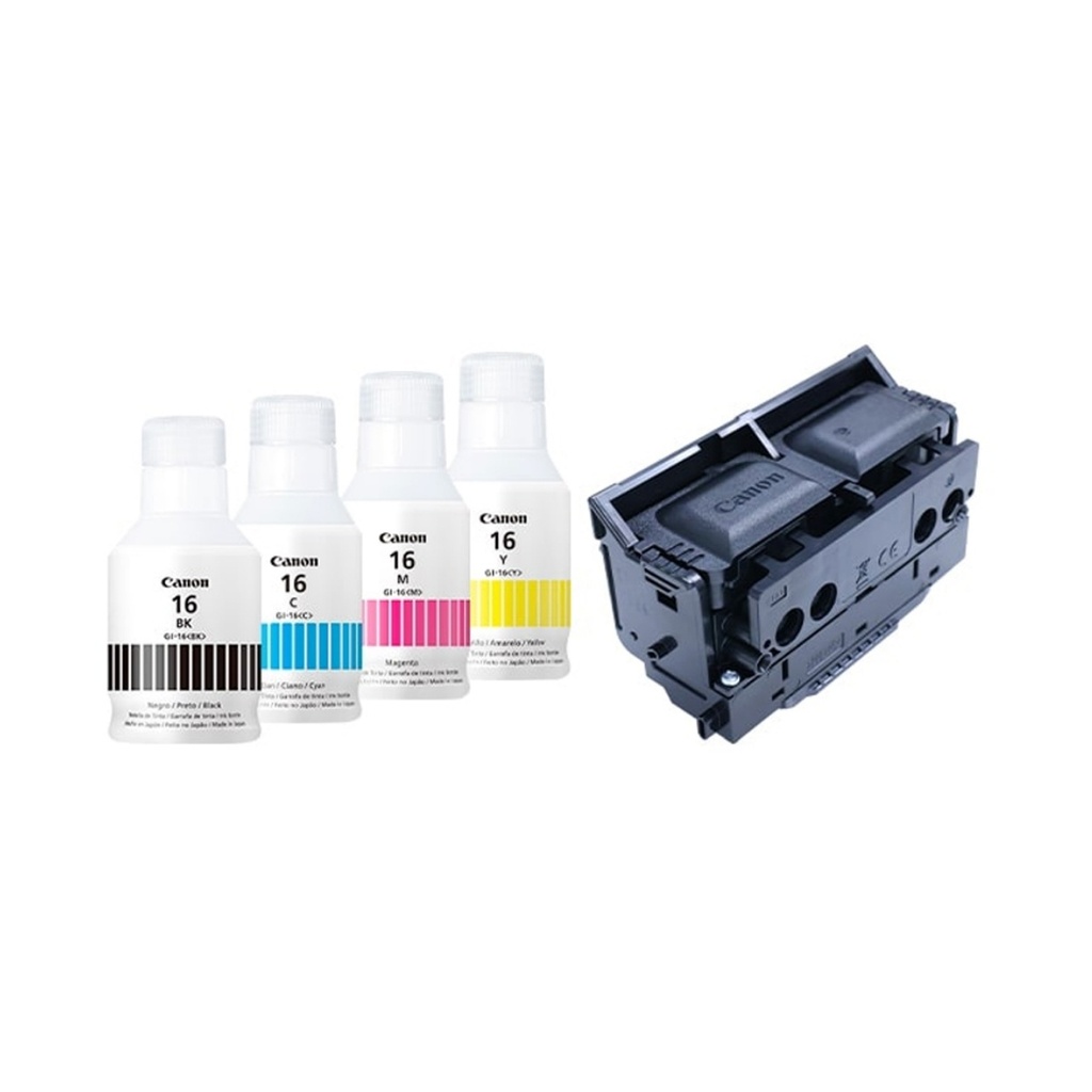 Kit Tanque de Tinta Canon GI-16 Negro/Cian/Magenta/Amarillo, 70ml