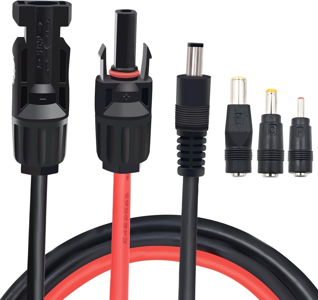 Conector MC-4 a DC 8mm con adaptador a DC7909 to DC8020/DC5525