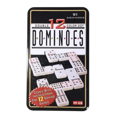 Juego de Dominó de 91 Piezas Dobles de 12 Puntos