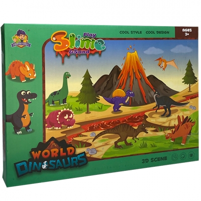 Juguete para Niños de Mundo de Dinosaurios con Slime