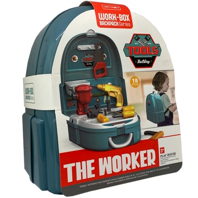 Caja de Herramientas de Juguete para Niños en Mochila