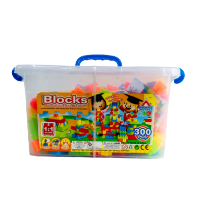 Caja De 300 Bloques De Juguete De Colores