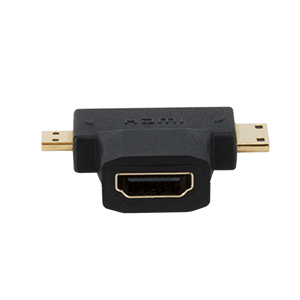 Adaptador con HDMI Hembra Conector micro y mini-HDMI Machos
