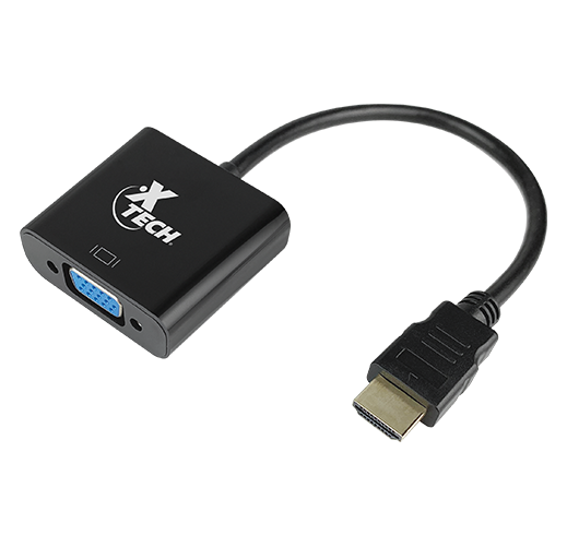 Adaptador de Vídeo HDMI Macho a VGA Hembra Xtech