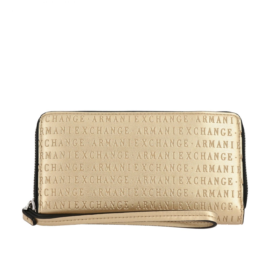 Cartera Armani Exchange de Cuero Dorada